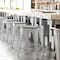 Flash Furniture 24" White Metal Stool-Gray Poly Seat CH-31320-24-WH-PL2G-GG - alternate 1